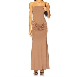 Mocha Strapless Dress - NWT